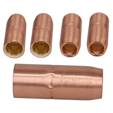 Star Tech Weld Mig Welding Nozzles 5/8 in. Flush for Miller M25 M40 and Hobart Weld Gun 169726, 5PK 169-726